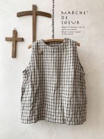 画像1: MARCHE' DE SOEUR／肩ボタンスリットベスト・ラティスチェック (1)