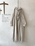 画像1: MARCHE' DE SOEUR／フローフリルワンピース・ヘリンボン生成り (1)