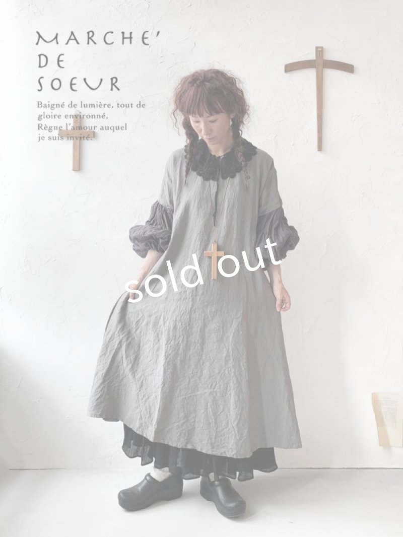 画像11: MARCHE' DE SOEUR／ギャザーペチパンツ・黒ボイルギャザー (11)
