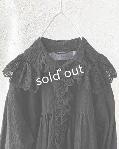 画像3: HALLELUJAH/Chemiscs de nuit 19c siecle 1800年代ナイトローブ・Black