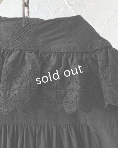 画像8: HALLELUJAH/Chemiscs de nuit 19c siecle 1800年代ナイトローブ・Black