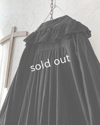 画像7: HALLELUJAH/Chemiscs de nuit 19c siecle 1800年代ナイトローブ・Black