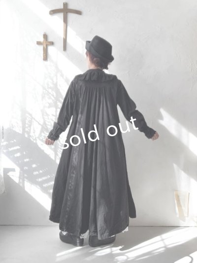 画像14: HALLELUJAH/Chemiscs de nuit 19c siecle 1800年代ナイトローブ・Black