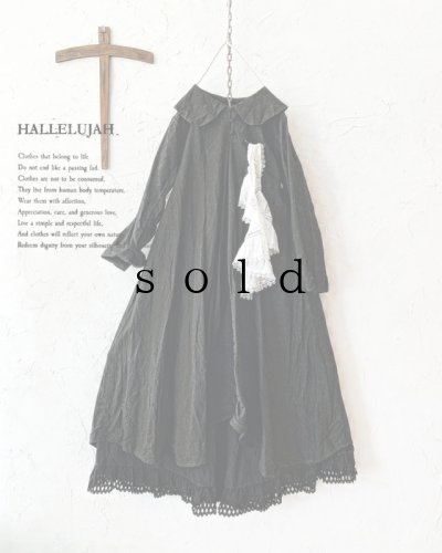 画像2: HALLELUJAH／Robe  a col claudine(1900)クロディーヌの襟のドレス・Black