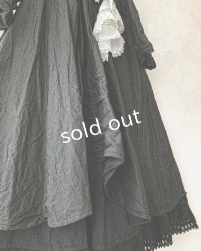 画像7: HALLELUJAH/Robe  a col claudine(1900)クロディーヌの襟のドレス・Black