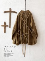 画像1: MARCHE' DE SOEUR／バッククロスギャザープルオーバー・ブラウンカーキ (1)