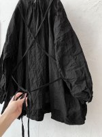 画像5: MARCHE' DE SOEUR／バッククロスギャザープルオーバー・黒 (5)