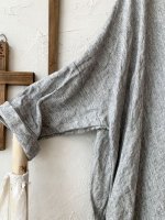 画像4: MARCHE' DE SOEUR／ふっくら織シャンブレーリネンチュニック・杢グレー (4)