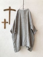 画像9: MARCHE' DE SOEUR／ふっくら織シャンブレーリネンチュニック・杢グレー (9)