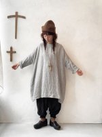 画像12: MARCHE' DE SOEUR／ふっくら織シャンブレーリネンチュニック・杢グレー (12)