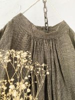 画像8: MARCHE' DE SOEUR／グレンチェックリネン バッククロスギャザーワンピース・ヴィンテージカーキ (8)