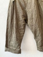 画像8: MARCHE' DE SOEUR／グレンチェックリネンサスペンダーパンツ・ヴィンテージカーキ (8)