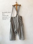 画像2: MARCHE' DE SOEUR／ふっくら織シャンブレーリネンサスペンダーパンツ・杢グレー (2)