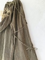 画像5: MARCHE' DE SOEUR／グレンチェックリネン バッククロスギャザーワンピース・ヴィンテージカーキ (5)
