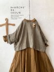 画像1: MARCHE' DE SOEUR／グレンチェックリネンショートジャケット・ヴィンテージカーキ (1)