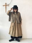画像9: MARCHE' DE SOEUR／グレンチェックリネンショートジャケット・ヴィンテージカーキ (9)