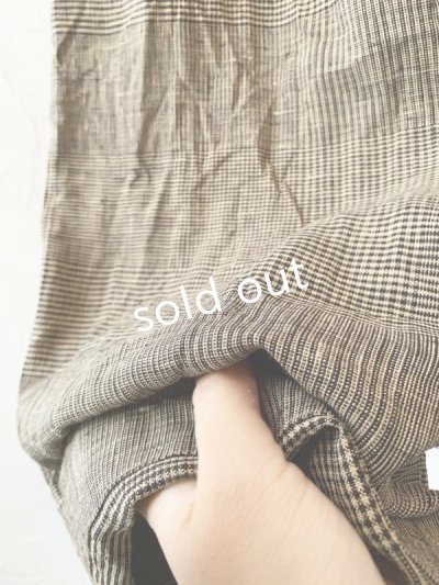 画像9: MARCHE' DE SOEUR／グレンチェックリネンサスペンダーパンツ・ヴィンテージカーキ