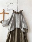 画像1: MARCHE' DE SOEUR／ふっくら織シャンブレーリネンショートジャケット・杢グレー (1)
