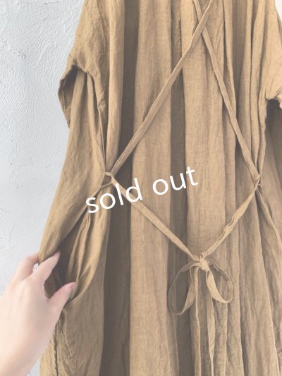 画像10: MARCHE' DE SOEUR／バッククロスギャザーワンピース・ブラウンカーキ