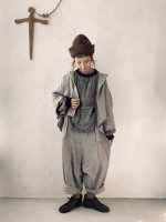 画像10: MARCHE' DE SOEUR／ふっくら織シャンブレーリネンショートジャケット・杢グレー (10)