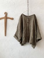画像6: MARCHE' DE SOEUR／グレンチェックリネンショートジャケット・ヴィンテージカーキ (6)