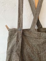 画像5: MARCHE' DE SOEUR／グレンチェックリネンサスペンダーパンツ・ヴィンテージカーキ (5)