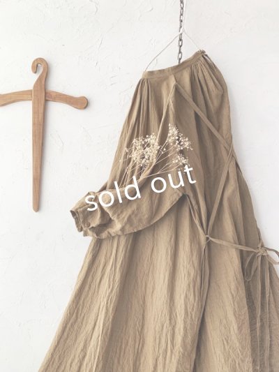 画像4: MARCHE' DE SOEUR／バッククロスギャザーワンピース・ブラウンカーキ