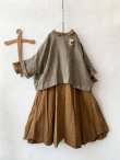 画像2: MARCHE' DE SOEUR／グレンチェックリネンショートジャケット・ヴィンテージカーキ (2)