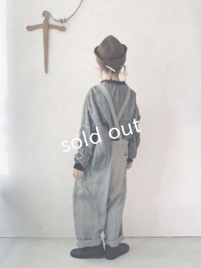 画像14: MARCHE' DE SOEUR/ふっくら織シャンブレーリネンサスペンダーパンツ・杢グレー