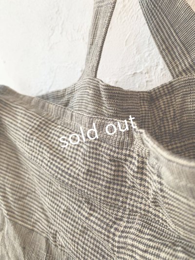 画像6: MARCHE' DE SOEUR／グレンチェックリネンサスペンダーパンツ・ヴィンテージカーキ