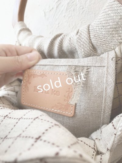 画像10: ecru-ke／木の持ち手バッグ・パッチワーク