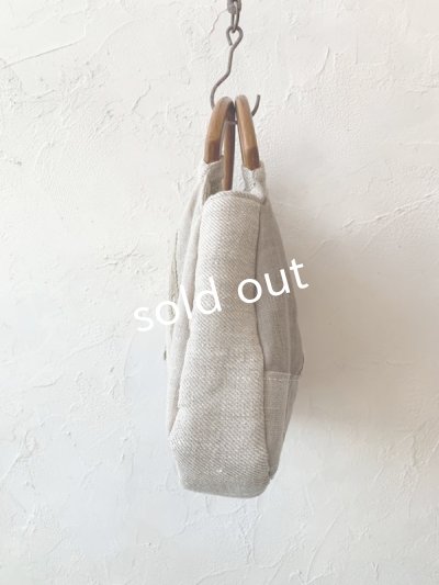 画像7: ecru-ke／木の持ち手バッグ・パッチワーク