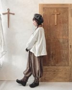 画像14: MARCHE' DE SOEUR／チャーチカフスブラウス・黒×エクリュ (14)