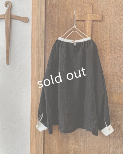 画像4: MARCHE' DE SOEUR／チャーチカフスブラウス・黒×エクリュ