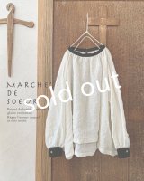 MARCHE' DE SOEUR／チャーチカフスブラウス・エクリュ×黒