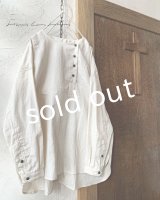 je suis comme je suis/「佇む」プルオーバーシャツ・アンティークミルクホワイト