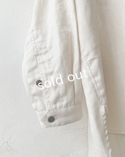 画像7: je suis comme je suis/「佇む」プルオーバーシャツ・アンティークミルクホワイト