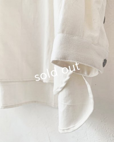 画像5: je suis comme je suis/「佇む」プルオーバーシャツ・アンティークミルクホワイト