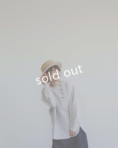 画像8: je suis comme je suis/「佇む」プルオーバーシャツ・アンティークミルクホワイト