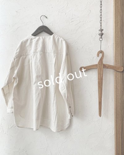 画像4: je suis comme je suis/「佇む」プルオーバーシャツ・アンティークミルクホワイト