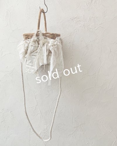 画像8: pollenbienco/アンティークレースと十字架のショルダーバスケット