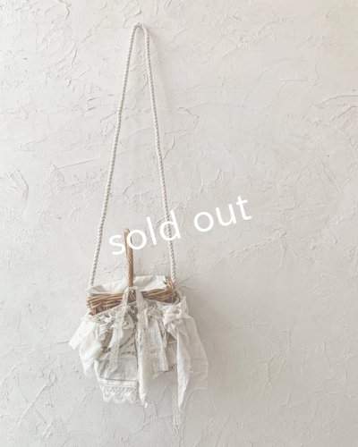 画像3: pollenbienco/アンティークレースと十字架のショルダーバスケット