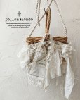 画像1: pollenbienco／アンティークレースと十字架のショルダーバスケット (1)