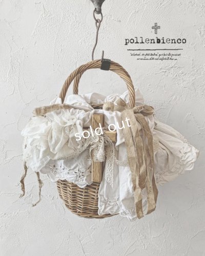 画像1: pollenbienco／アンティークレースと十字架のニーナバッグ