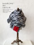 画像1: MARCHE' DE SOEUR／大判チェックストール (1)