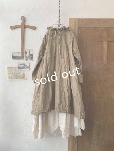 画像8: MARCHE' DE SOEUR／フリル襟のチュニック・ブラウンカーキ