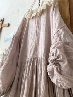 画像3: MARCHE' DE SOEUR／フリル襟パフスリーブワンピース・くすみピンク (3)