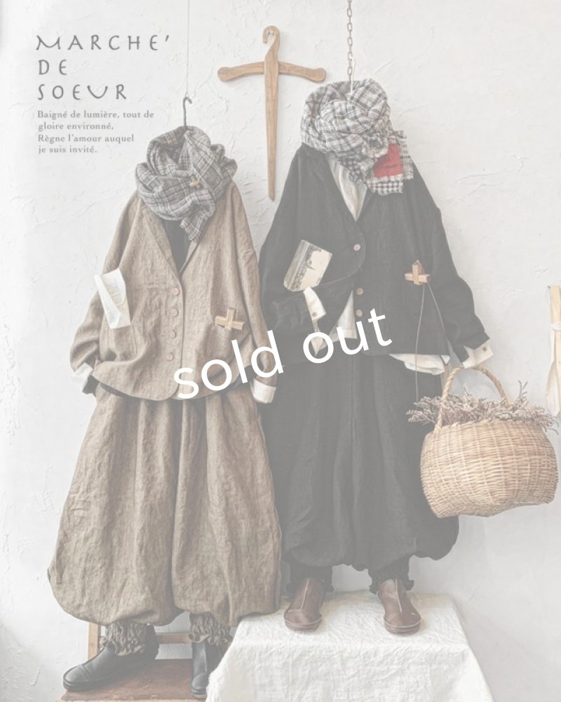 画像8: MARCHE' DE SOEUR／大判チェックストール (8)