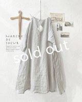 MARCHE' DE SOEUR／レース付きフレンチワンピース・アンティークグレー