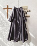 画像4: MARCHE' DE SOEUR／レース付きフレンチワンピース・チャコール (4)